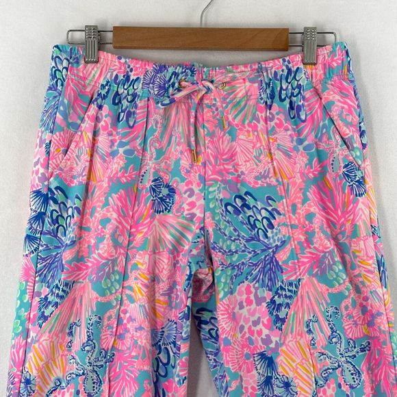 Lilly Pulitzer Emora Knit Pant Multi Splendor In The Sand Size M *Hemmed - Picture 2 of 16